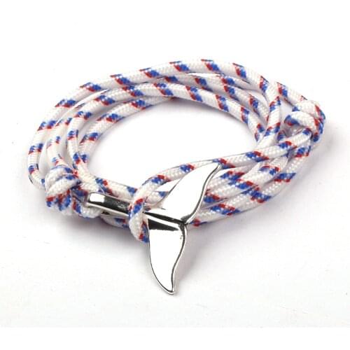 Fashion Nylon Bracelets For Men Women Couple Gift Wrap Braided Wristband Male Bracelet Rope Hook Anchor Bangle Handmade pulseras