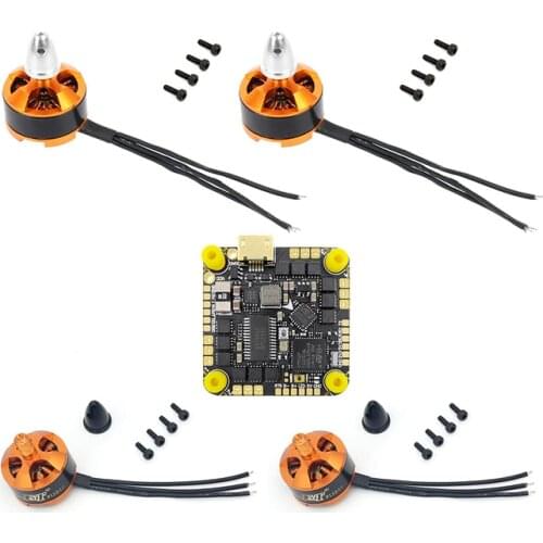 F411 35A AIO 2S-6S Flight Controller w 1806 2400kv CW CCW Motor/5.8G 40CH VTX/4032 3-Paddle Propeller for DIY RC Quadcopter