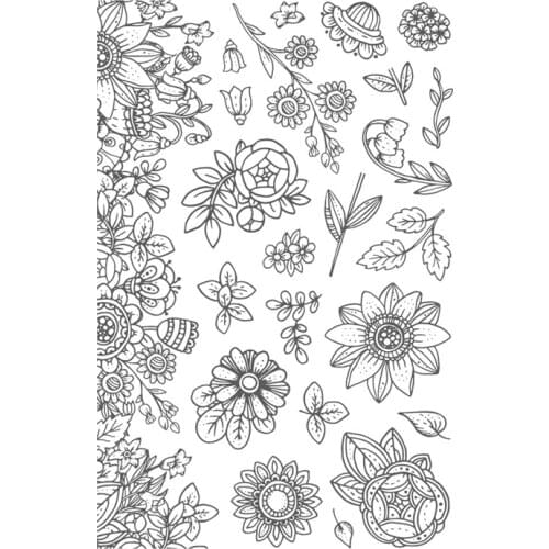 FXL ZEN FLORAL Transparent Clear Silicone Stamp/Seal for DIY scrapbooking/photo album Decorative clear stamp