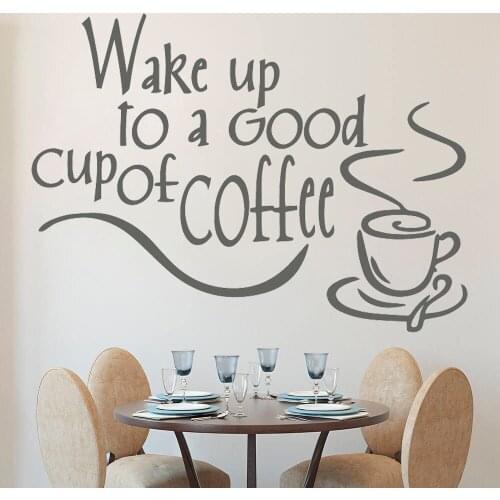 Exquisite coffee Self Adhesive Vinyl Wallpaper For kitchen Decor Decals Cafes and restaurants decoration Creative Sticker HY1864