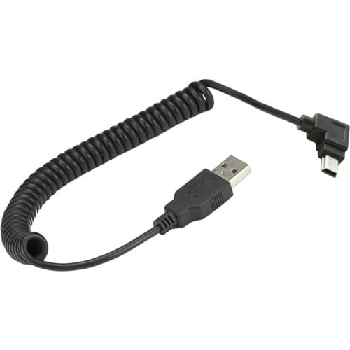 40CM USB 2.0 Male to MINI USB 2.0 Male 90 Degree mini USB Up or Down Angle left or right Angled Retractable Data Charging Cable