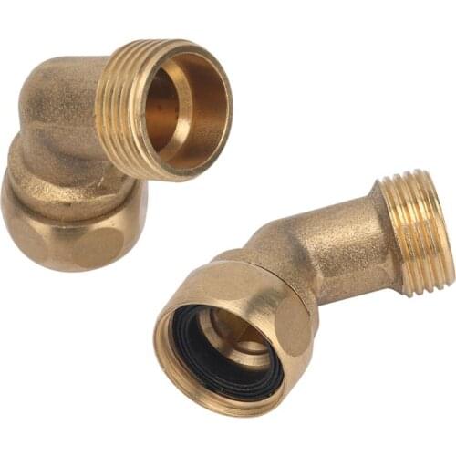 3/4" Male Thread to 3/4" Female Thread Brass Elbow Connector Oil Water Gas Plumbing Pipe Fittings Irrigation Quick Adapters
