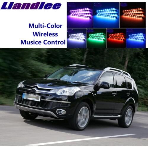 LiandLee Car Glow Interior Floor Decorative Atmosphere Seats Accent Ambient Neon light For Citroen C7 C Crosser