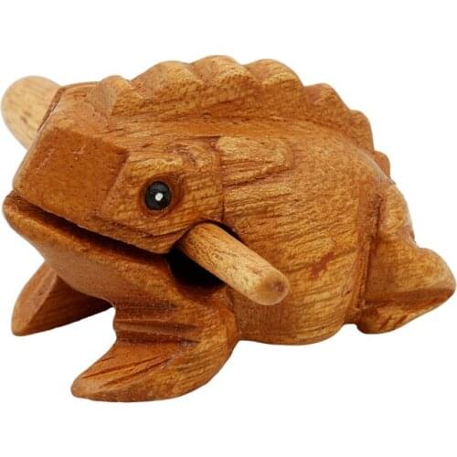 Decompression Toy Wood Color 4 Inch Frog Decompression Toys High Quality Durable Cute Simple Children Toys Funny Kid Toys new