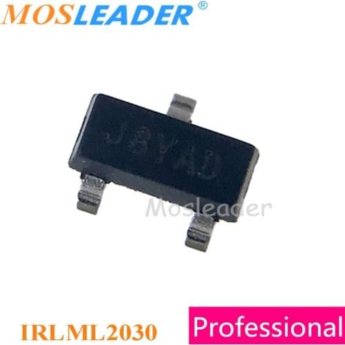 Mosleader IRLML2030 SOT23 3000PCS N-Channel 20V 30V 2.7A IRLML2030PBF IRLML2030TR IRLML2030TRPBF Made in China High quality