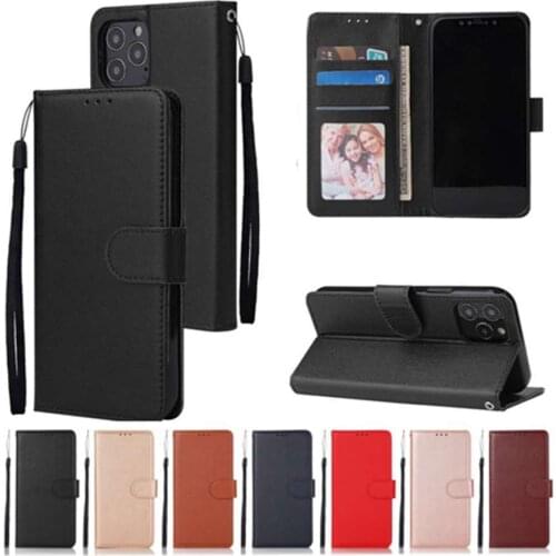 Soft Leather Case For iPhone 12 Mini 11 Pro XS Max XR 7 8 6 6s Plus 5s SE 2020 Luxury Wallet Flip Cards Holder Stand Phone Cover