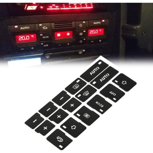 Car Air Condition AC Climate Control Button Repair Stickers Decals For Audi A4 B6 B7 2000 2001 2002 2003 2004