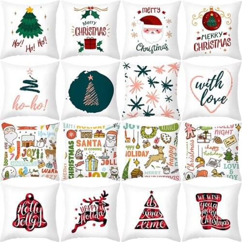 New Nordic Christmas Series Polyester Pillow Case Decorative Pillows Cover for Sofa Car Home Decoration Accessories
