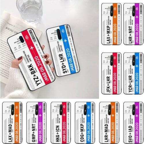 Personalised Plane Ticket Phone Case For Oppo A5 A9 2020 Reno2 z Renoace 3pro A73S A71 F11