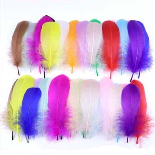 New 20pcs/lot goose feathers DIY feathers for crafts hat wedding decorations plumes needlework accessories clothes pluma 13-20CM