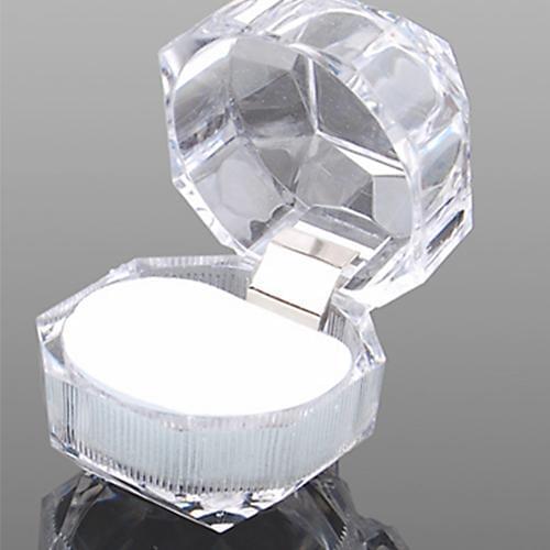 1Pc Hot Sale Jewelry Package Ring Earring Box Acrylic Transparent Wedding Packaging Jewelry Display Box Organizer Gift Case