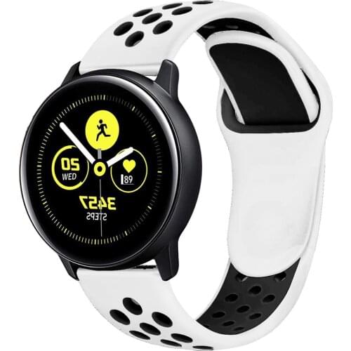 Silicone watch band for Samsung Galaxy watch Gear s3 46mm/42mm/Active 2 40mm 44mm smartwatch bracelet Huawei GT/2/2E/Pro strap