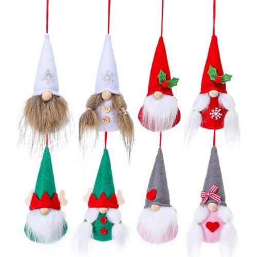 Christmas Gnome Wizard Swedish Tomte Nisse Plush Handmade Gift Farmhouse Elf Bar Faceless Doll 2022 Happy New Year Decoration