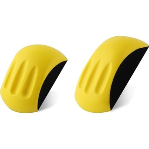 Hand Sanding Block 5 / 6 Inch, Mouse Hand Sanding Pad Manual Sander Block for Wood, Furniture, Auto Body Metal Polishing