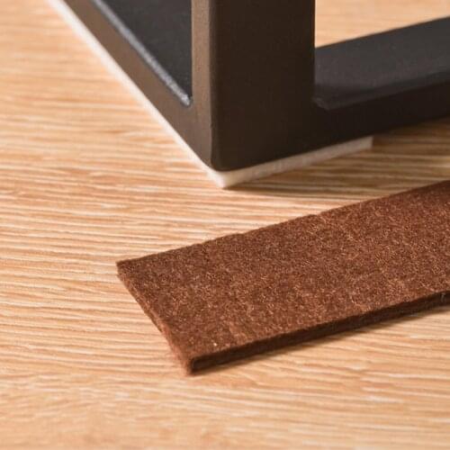 Self Adhesive Floor Pad Felt Strips with Adhesive Backing Anti-slip Chair Leg for Furniture Moving Silently Can Be Cut