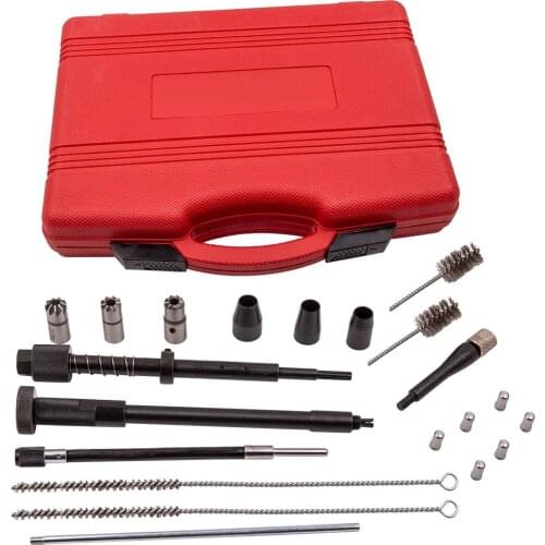21pcs Injector Seats Diesel Cleaner Tool Kit Injectors Cutter Cleaning Puller