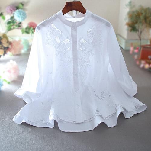SuperAen Openwork Blouses