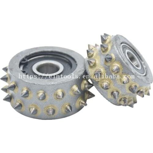 Tungsten Carbide Cutter Bush Hammer Three Roller Disc Concrete Floor Grinder high Speed Floor Tools