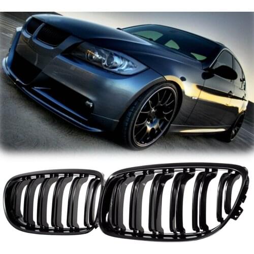 X-Pair Matte/Gloss Black Car Front Grille For E90 LCI 3-Series Sedan/Wagon 09-11 Racing Grills