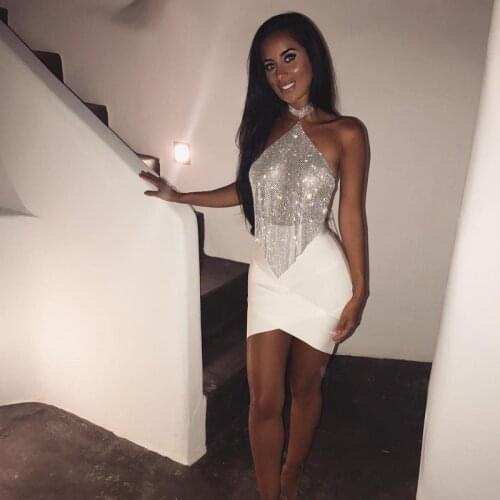 Big Crystal Necklace Rhinstone choker necklace women fashion sparkly party jewelry summer trends shine accessories