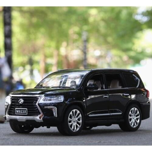 1: 24 Simulation Lexus LX570 Alloy Car Model SUV Baby Sitter Car Childrens Toy Car 6 Open Door Audio Visual Toy Gift