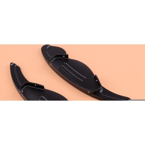 1Pair Aluminium Alloy Black Steering Wheel Shift Shifter Extension Paddle Fit For Land Rover Jaguar