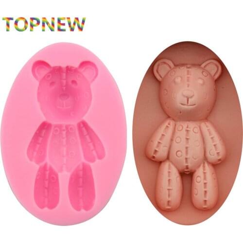 1Pcs cute bear shaped Chocolate Candy Jello 3D silicone cake Mold soap Mould Cartoon Figre/cake tools 2223