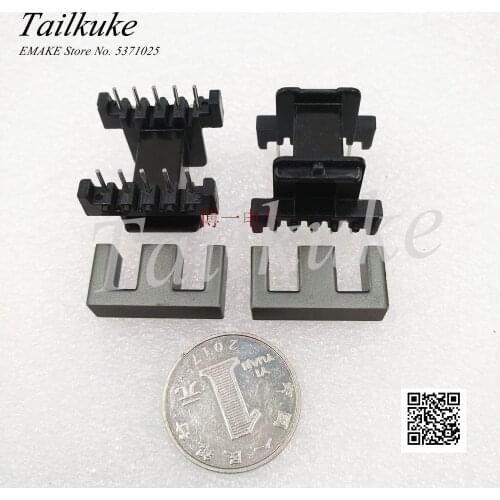10sets/lot EF25 manganese zinc ferrite core PC40 material EF25 horizontal 5 + 5 bakelite skeleton
