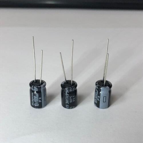 10PCS New and Original Rubycon 10V1000UF 8X11.5MM 1000UF 10V PXSeries Standard made in JAPAN