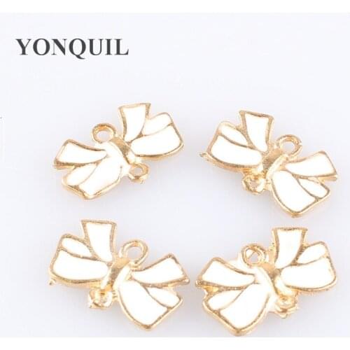 12*18 MM Vintage Alloy Rhinestone Buttons Gold Flatback Flower Headband Bowknot Girls DIY Accessories Craft 30Pcs/Lot MYQB105