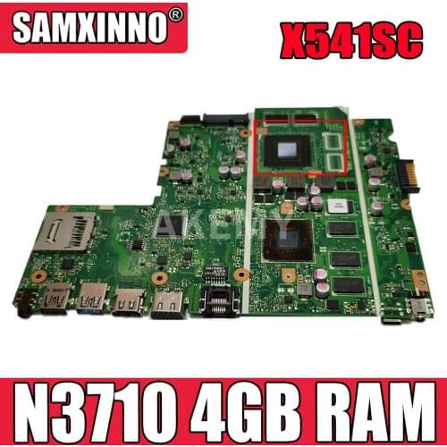 90NB0CH0-R00030 X541SC Motherboard REV2.0 N3710 cpu 4GB RAM For Asus X541S X541SC R541S D541S Laptop Motherboard Motherboard