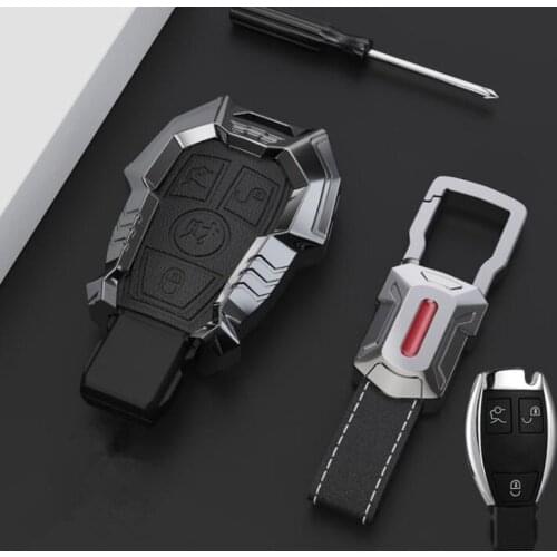 Zinc alloy Car Key Cover Keychain Case for Mercedes benz CLS CLA GL R SLK AMG A B C S class Remote Holder Accessories