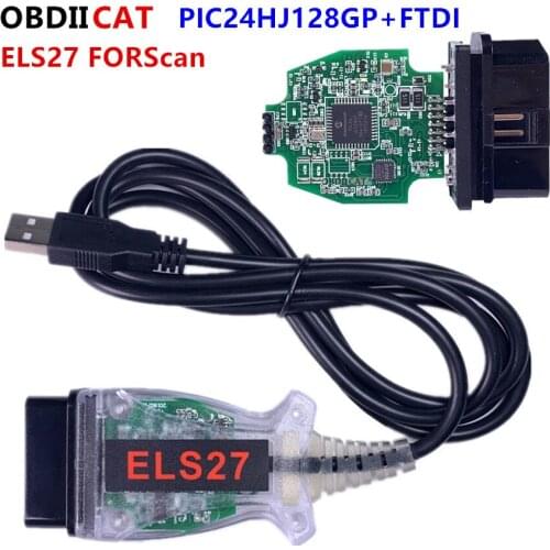 OBD2 Diagnostic Scanner Tools ELS27 FORScan V2.3.8 PIC24HJ128GP FTDI Mircochip ELS 27 for Ford/Mazda/Lincoln/Mercury