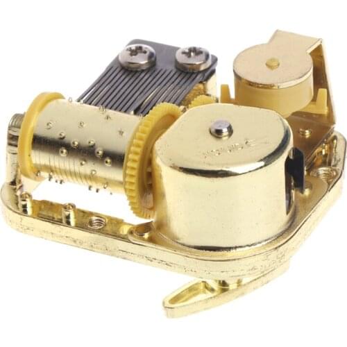 DIY Mechanical Musical Box Golden Movement+Screws +Castle In The Sky Key Gift L5YE