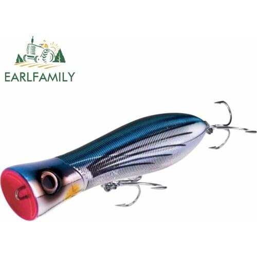 EARLFAMILY 13cm x 6.2cm for Fishing Lure Vinyl Car Stickers Waterproof Family Race Car Decoration Custom Printing Window Decal