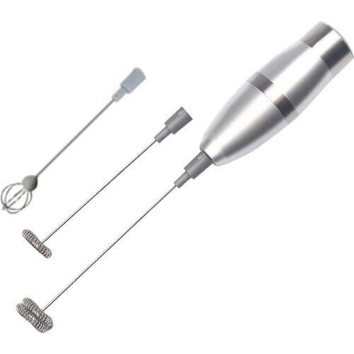 Electric Milk Frother Stainless Steel Milk Shaker Fancy Coffee Brewer Milk Mixer Single And Double Egg Beater