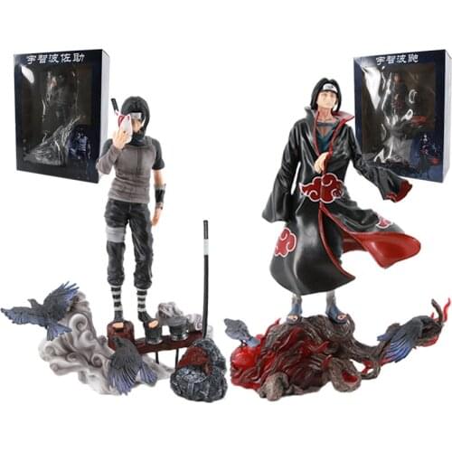 Naruto Shippuden Anime Figure Model Cartoons Uzumaki Naruto Uchiha Sasuke Itachi Action Figures PVC Collector Figurine Doll Toys