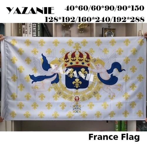 YAZANIE Any Size France Royal Standard of the King Flags and Banners 90*150cm 60*90cm Large National Polyster French Flag
