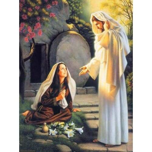 Jesus and Woman Painting Cross Stitch Kits Needlework Embroidery Crafts 14ct Unprinted DIY Arts Handmade Home Decor