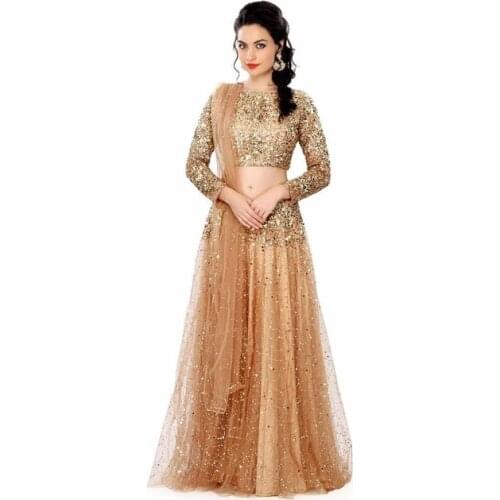 Indian Saree 2 Pieces Dresses Gorgeous Custom Made Long Sexy Elegant Woman Formal Dress Sequins Robe De Soiree Vestido De Festa