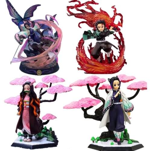 Brand New Anime 18 Cm Kimetsu No Yaiba Nezuko Tanjirou Doll Zenitsu PVC Movable Doll Anime Demon Killer Doll Toy