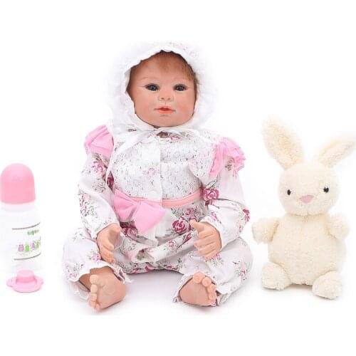 Bebes reborn silicone doll juguetes 20"48cm real alive girl reborn babies doll soft touch child gift play house toys