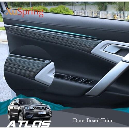 Car Interior Door Board Cover Handle Panel Trim Garnish Strips Stickers For Geely Atlas Boyue Emgrand NL-3 Proton X70 2016-2019