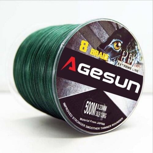 WholeSale 10pcs/lot 100%PE 4S AGESUN FISHING BRAID LINE 1000M 10LB-100LB 5 colors Mixed 8 STRANDs Fishing Lines