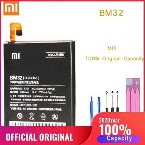 Original Phone Battery for Xiaomi Mi4 BM32 Battery Replacement Batteries Xiomi bateria for Xiaomi M4 Mi4 Mi 4