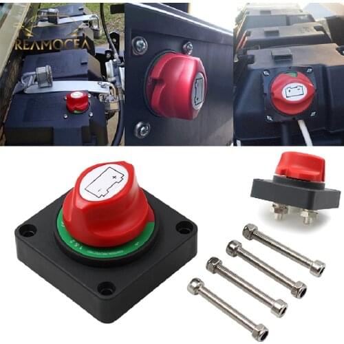 Reamocea 12V-48V Battery Selector Switch 300A Isolator Main Switch 2 Position Kill Off Switch for Car RV Yacht Boat Marine Motor