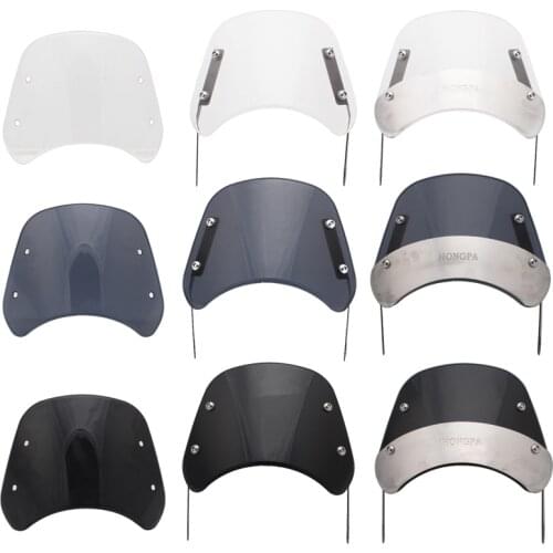 5-7 inch Motorcycle Retro Cafe Racer Headlight Windshield Instrument Visor Fit For Honda Yamaha XJR 1300 Suzuki GSX 1400 Royal