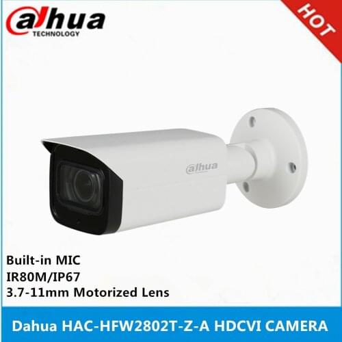 Dahua HAC-HFW2802T-Z-A 8MP IR80M Starlight 3.7-11mm motorized zoom lens built-in mic HDCVI Camera HD/SD switchable