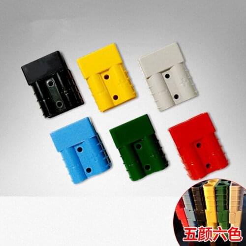 600V 50A gray red SB50 Plug Connector Pole copper Contacts Solar Panels Battery T Handle Anti dust cover with 8 AWG terminal