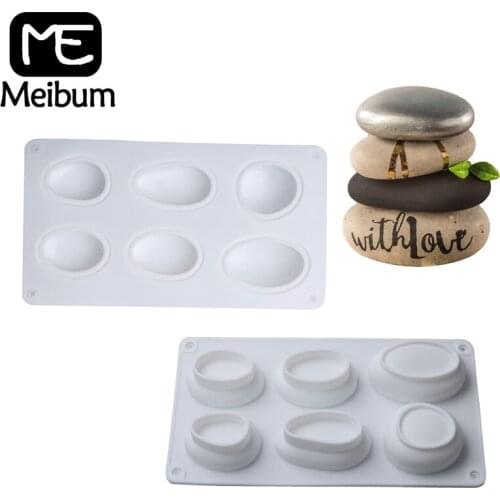 Meibum Cobblestone Silicone Cake Mold Soap Molds Mousse Dessert Mould Stone Shape Muffin Pastry Pan Decorating Tray Baking Tools